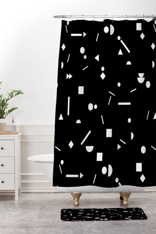 Mareike Boehmer My Favorite Pattern 3 black Shower Curtain And Mat