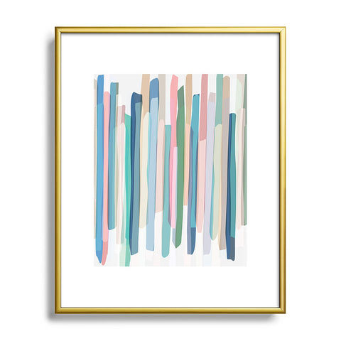 Mareike Boehmer Pastel Stripes 2 Metal Framed Art Print