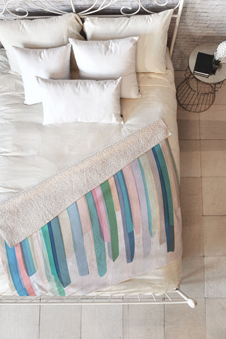 Mareike Boehmer Pastel Stripes 2 Fleece Throw Blanket