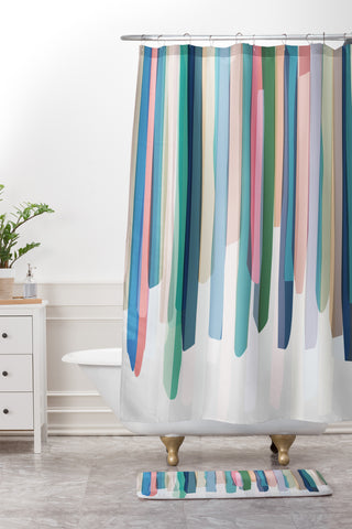Mareike Boehmer Pastel Stripes 2 Shower Curtain And Mat