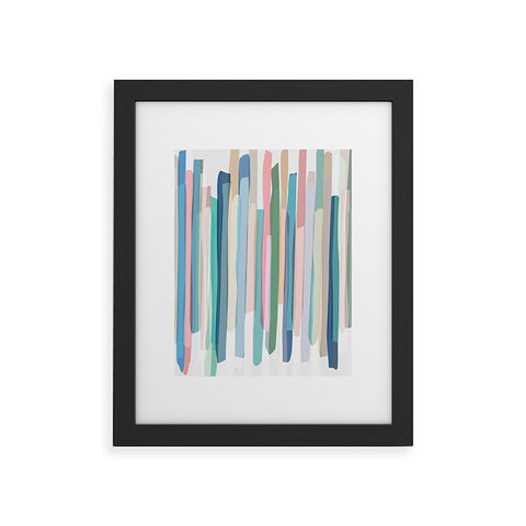 Mareike Boehmer Pastel Stripes 2 Framed Art Print