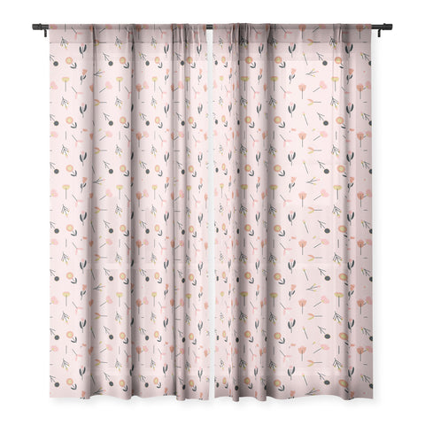 Mareike Boehmer Scandinavian Summer Flowers 1 Sheer Window Curtain