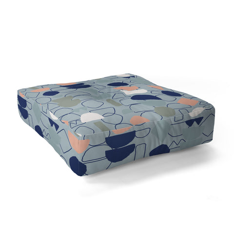 Mareike Boehmer Sketched Lined Up 1 Floor Pillow Square