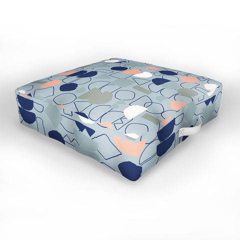 Mareike Boehmer Sketched Lined Up 1 Outdoor Floor Cushion