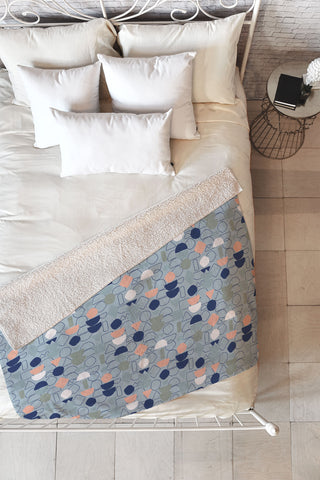 Mareike Boehmer Sketched Lined Up 1 Fleece Throw Blanket