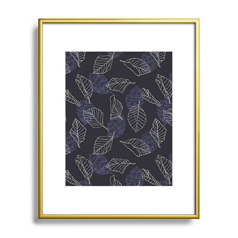 Mareike Boehmer Sketched Nature Leaves 1 Metal Framed Art Print