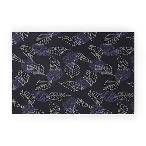Mareike Boehmer Sketched Nature Leaves 1 Welcome Mat
