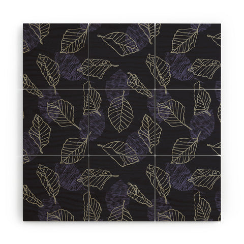 Mareike Boehmer Sketched Nature Leaves 1 Wood Wall Mural