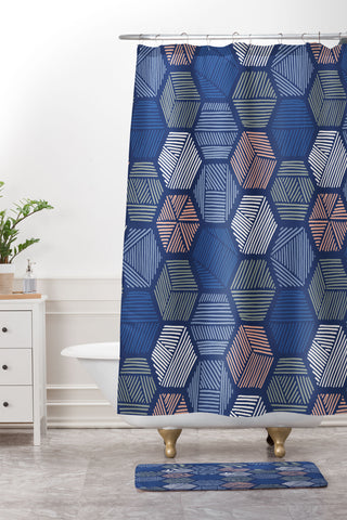 Mareike Boehmer Sketched Polygons 1 Shower Curtain And Mat