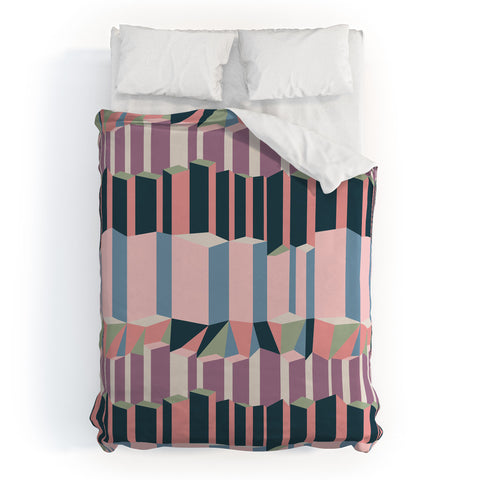 Mareike Boehmer Straight Geometry City 1 Duvet Cover