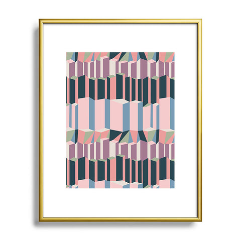 Mareike Boehmer Straight Geometry City 1 Metal Framed Art Print