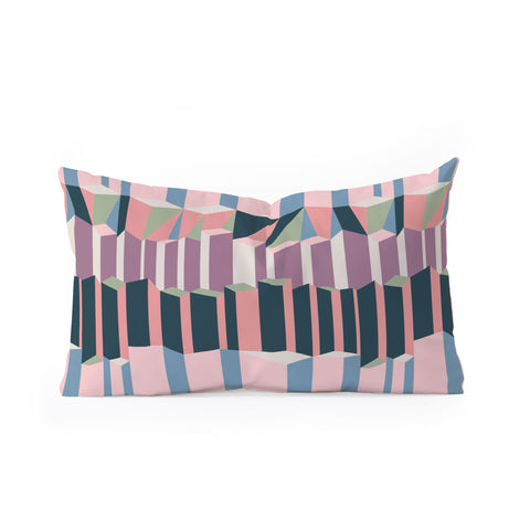 Mareike Boehmer Straight Geometry City 1 Oblong Throw Pillow