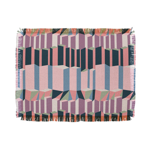 Mareike Boehmer Straight Geometry City 1 Throw Blanket