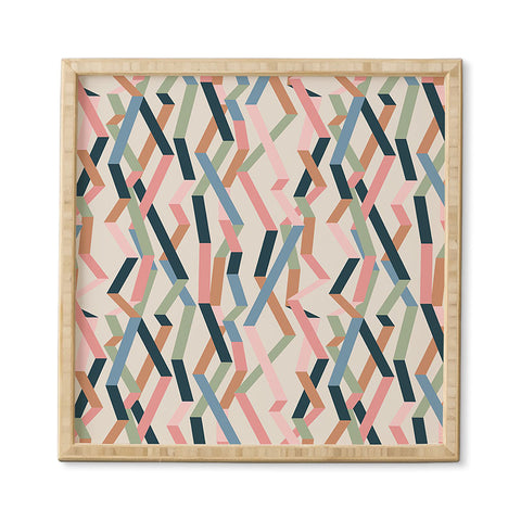Mareike Boehmer Straight Geometry Ribbons 1 Framed Wall Art