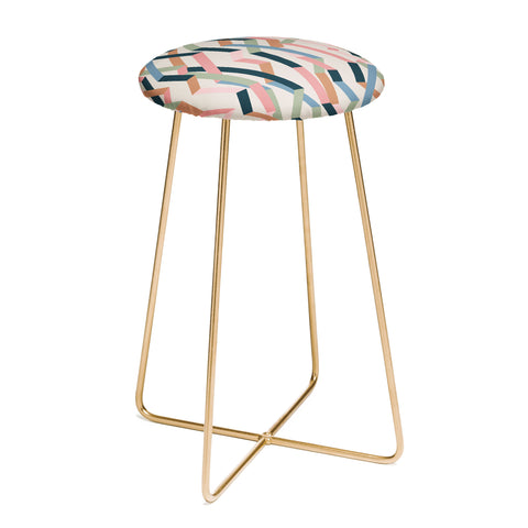 Mareike Boehmer Straight Geometry Ribbons 1 Counter Stool