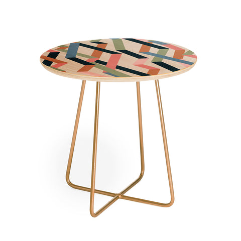 Mareike Boehmer Straight Geometry Ribbons 1 Round Side Table