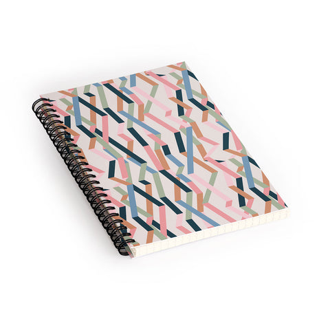 Mareike Boehmer Straight Geometry Ribbons 1 Spiral Notebook