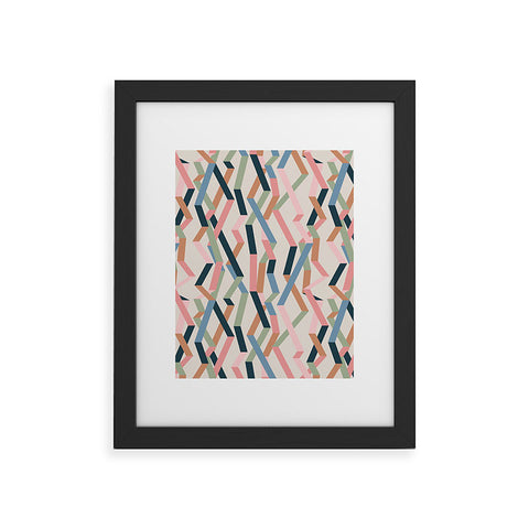 Mareike Boehmer Straight Geometry Ribbons 1 Framed Art Print
