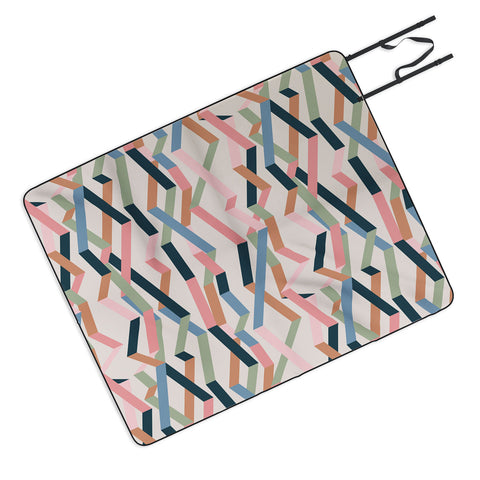 Mareike Boehmer Straight Geometry Ribbons 1 Picnic Blanket