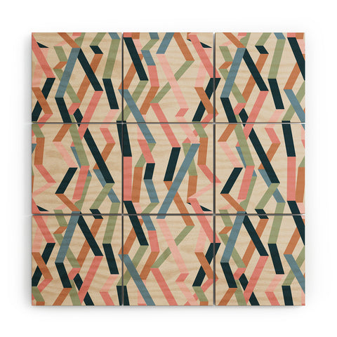 Mareike Boehmer Straight Geometry Ribbons 1 Wood Wall Mural