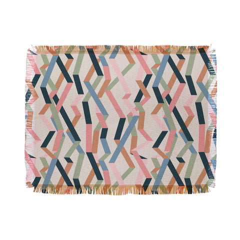 Mareike Boehmer Straight Geometry Ribbons 1 Throw Blanket