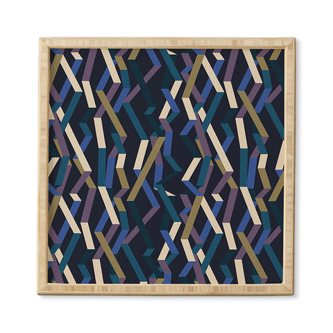 Mareike Boehmer Straight Geometry Ribbons 2 Framed Wall Art