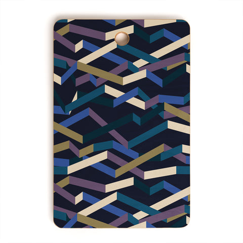 Mareike Boehmer Straight Geometry Ribbons 2 Cutting Board Rectangle