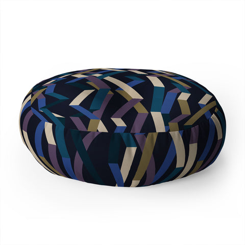 Mareike Boehmer Straight Geometry Ribbons 2 Floor Pillow Round