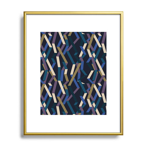 Mareike Boehmer Straight Geometry Ribbons 2 Metal Framed Art Print