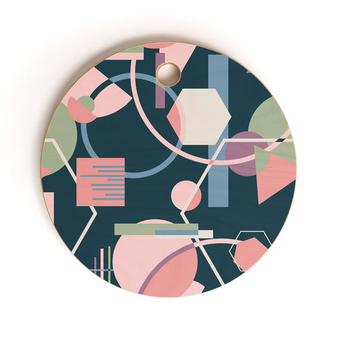 Mareike Boehmer Straight Geometry Wild 1 Cutting Board Round