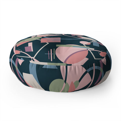 Mareike Boehmer Straight Geometry Wild 1 Floor Pillow Round