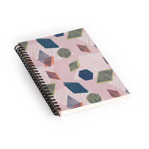 Mareike Boehmer Striped Geometry 5 Spiral Notebook