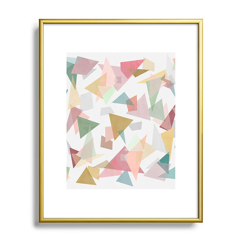 Mareike Boehmer Triangle Confetti 1 Metal Framed Art Print