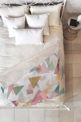 Mareike Boehmer Triangle Confetti 1 Fleece Throw Blanket