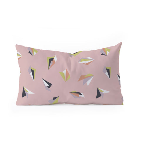 Mareike Boehmer Triangle Play Flowers 1 Oblong Throw Pillow
