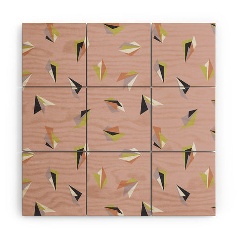 Mareike Boehmer Triangle Play Flowers 1 Wood Wall Mural