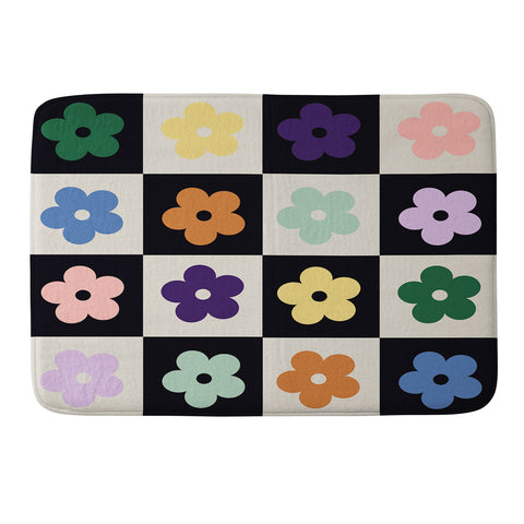 MariaMariaCreative Bloom Check Multi Memory Foam Bath Mat