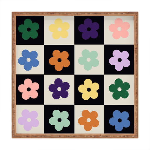 MariaMariaCreative Bloom Check Multi Square Tray