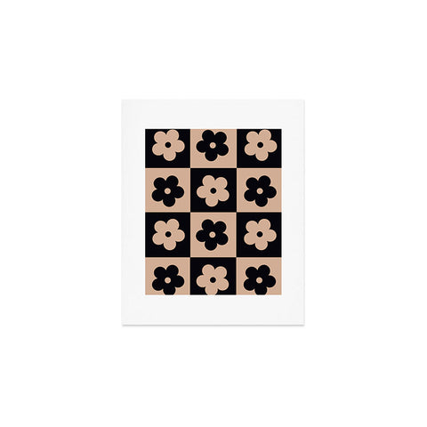 MariaMariaCreative Bloom Check Tan Art Print