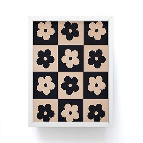 MariaMariaCreative Bloom Check Tan Framed Mini Art Print