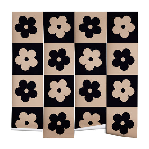 MariaMariaCreative Bloom Check Tan Wall Mural
