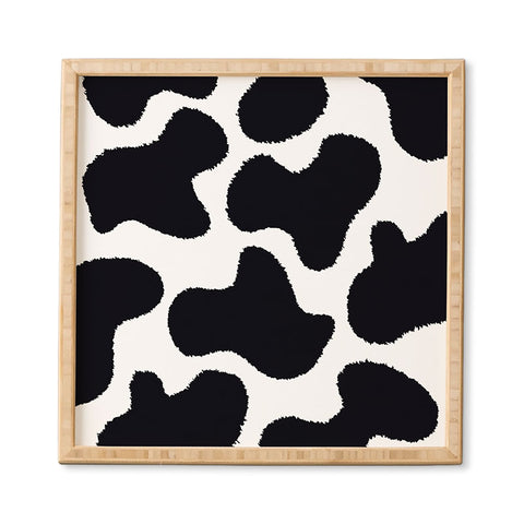 MariaMariaCreative Mooooo Black and White Framed Wall Art