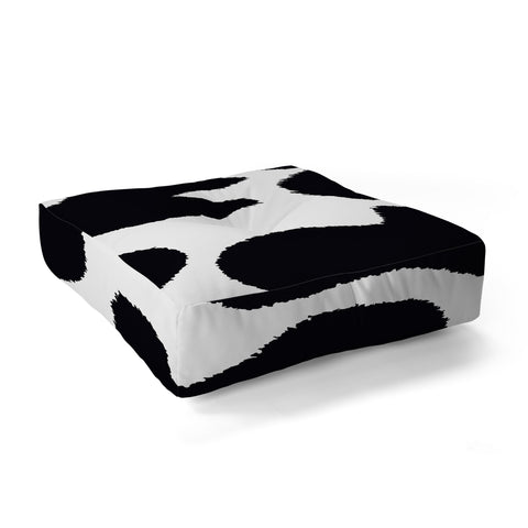 MariaMariaCreative Mooooo Black and White Floor Pillow Square