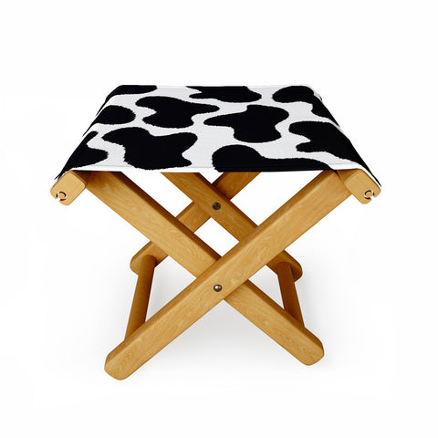 MariaMariaCreative Mooooo Black and White Folding Stool