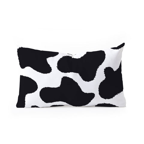 MariaMariaCreative Mooooo Black and White Oblong Throw Pillow