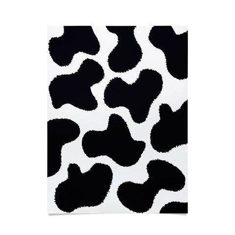 MariaMariaCreative Mooooo Black and White Poster