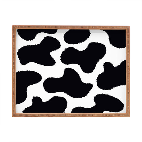 MariaMariaCreative Mooooo Black and White Rectangular Tray