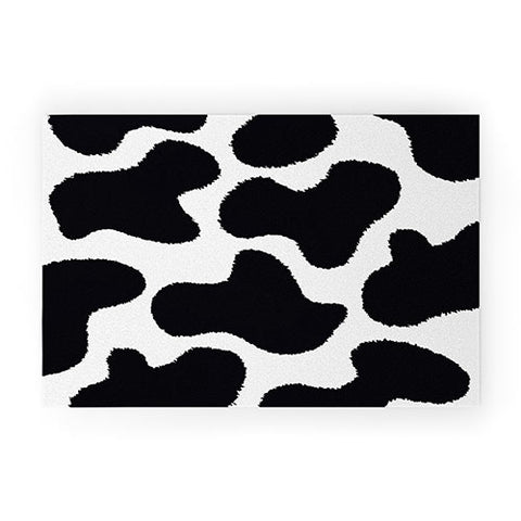 MariaMariaCreative Mooooo Black and White Welcome Mat