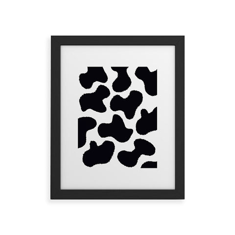 MariaMariaCreative Mooooo Black and White Framed Art Print