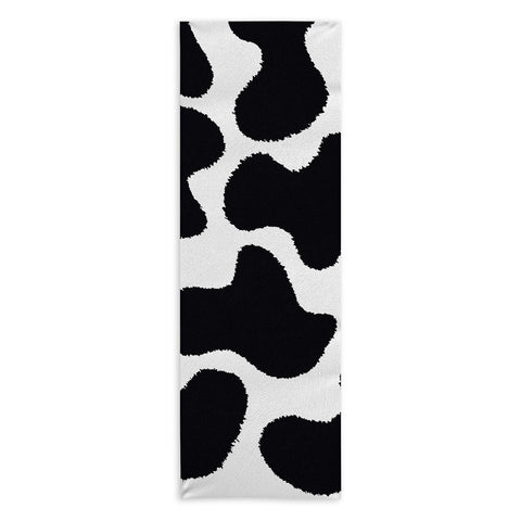 MariaMariaCreative Mooooo Black and White Yoga Towel